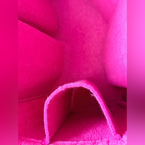 OWL BAG ORGANIZER Purse Bag Felt Organizer Insert Pink Large Size - Picture 3 of 10